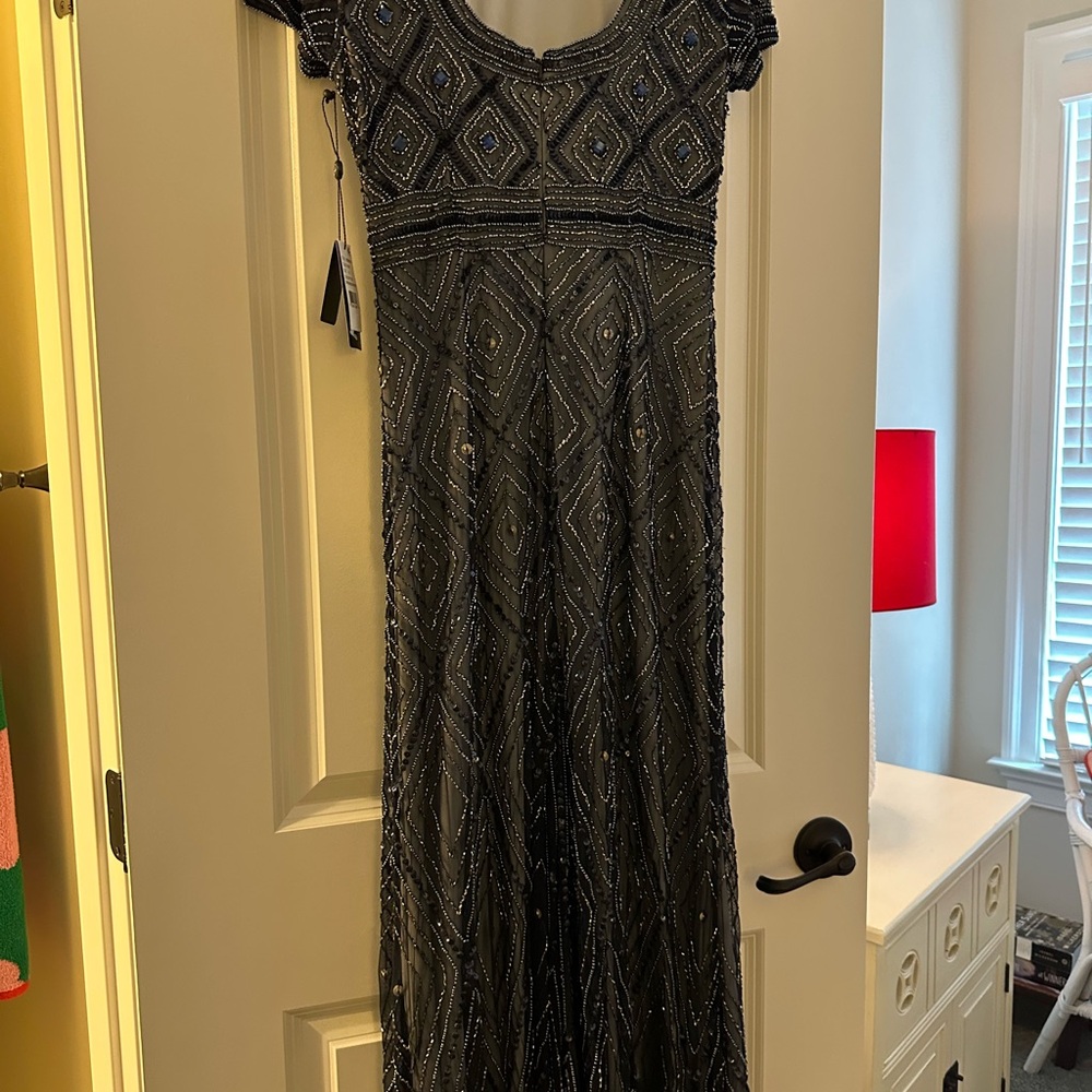 Adrianna Papell Black Beaded Dress